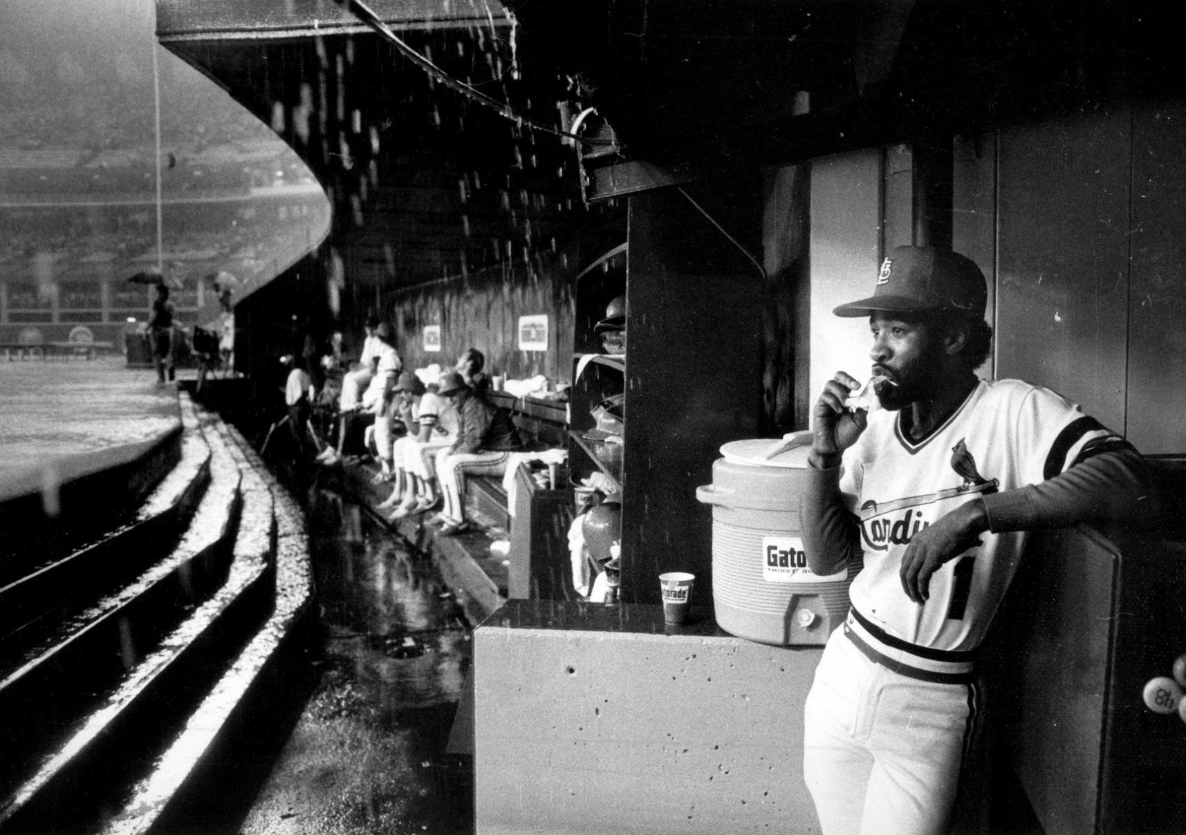 Postseason rain delay in 1982